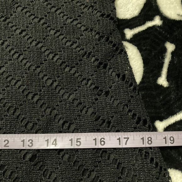 ACCOMPLICE Black crochet sleeveless a-line mini dress ~ Goth XS SMALL sundress - Picture 10 of 13